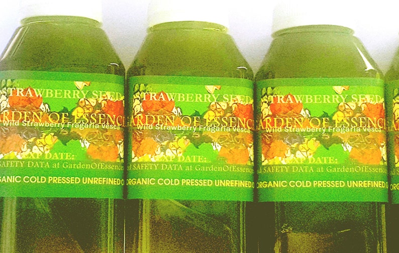 ORGANIC Strawberry Seed Oil UNREFINED Cold Pressed for Sensitive, Dry Skin, Crepey Neck, Breakouts, Dark Spots, Irritations GardenOfEssences image 6