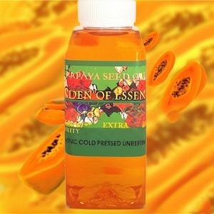 Organic Papaya Seed Oil UNREFINED Cold Pressed Face Oil for Dark Spots, Brown Patches, Calming, Gentle Exfoliant, GardenOfEssences