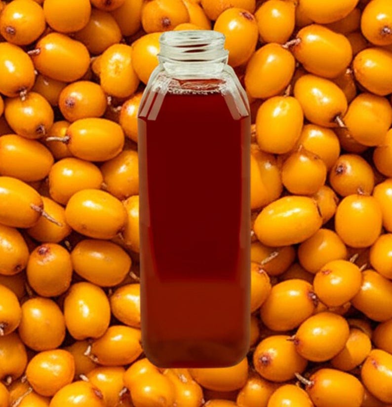 SALE Organic Sea Buckthorn Oil CO2 Extract UNREFINED, Anti-aging Hydrating Skin Oil for Lines, Calms Irritation + Breakout, GardenOfEssences image 1
