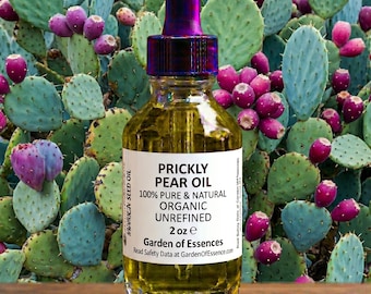 SALE ORGANIC PRICKLY Pear Oil Unrefined Cold Pressed, Pure Barbary Fig Oil, Cactus Seed Oil, Hydrating Anti-aging Face Oil, GardenOfEssences