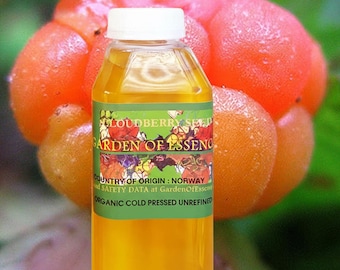 SALE Cloudberry Seed Oil Organic Nordic COLD PRESSED Unrefined Cloud Berry Seed Serum for Dry Lines, Organic Anti-aging Oil GardenOfEssences