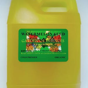 ORGANIC Watermelon Seed Oil Cold Pressed UNREFINED Face Oil for Extra Dry Skin, Body Oil for Dry Skin, Calming, Anti-aging, GardenOfEssences
