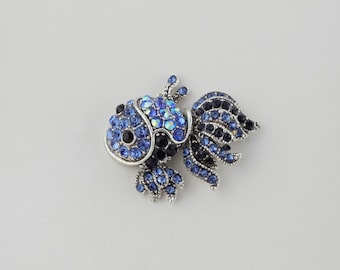Small Blue Bubble Fish Needle Minder / Bubblefish Needleminder