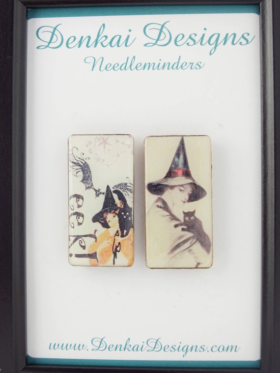 Witches with Cat Needleminder / Witch with Familiar Needle Minder