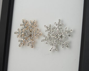 Silver Snowflake Needle Minder / Gold Snowflake Needleminder
