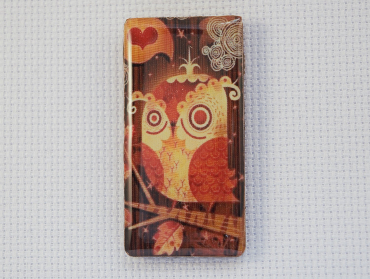Qwirky Owl Image Wooden Tile Needleminder