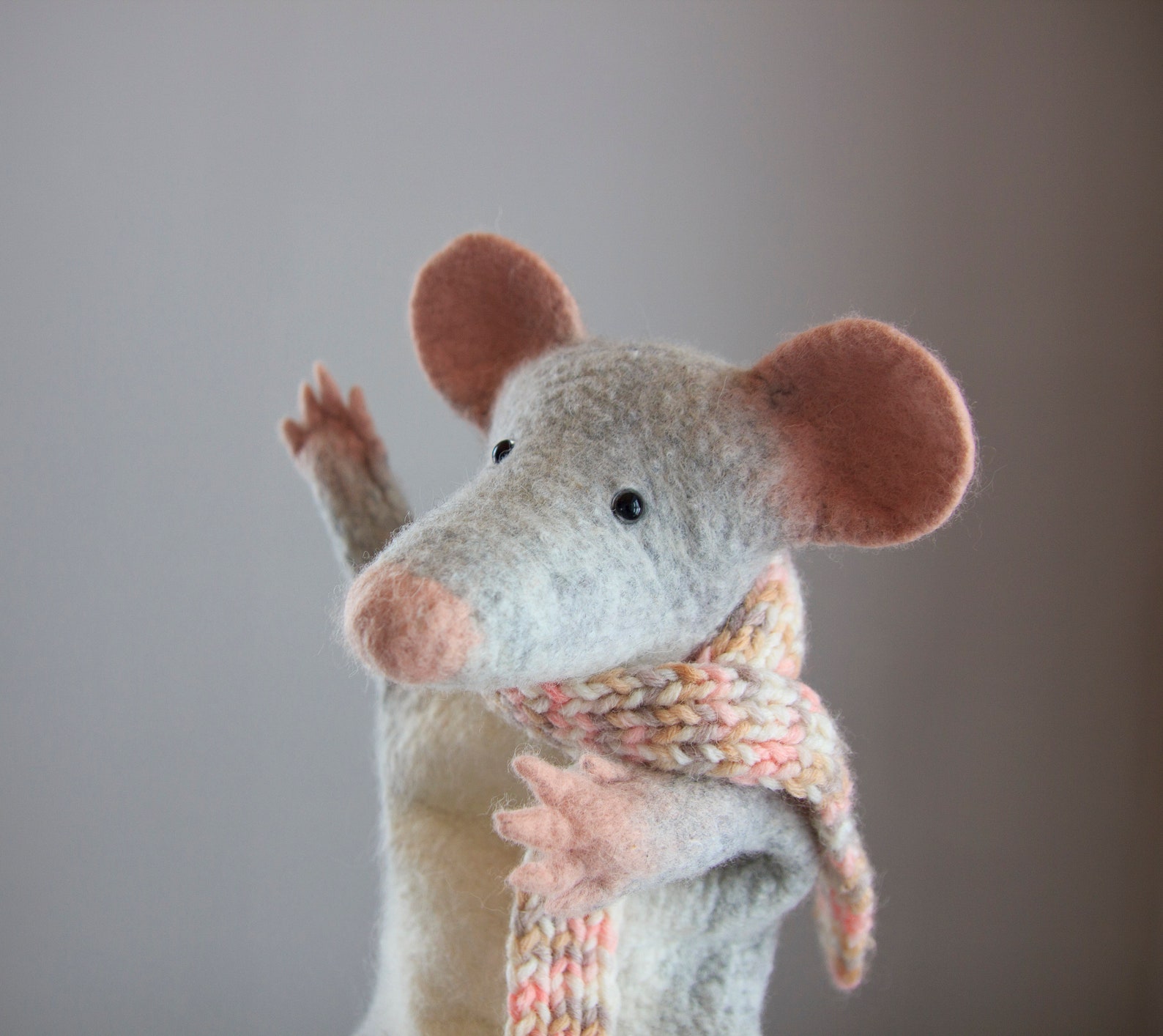 Mouse Rat hand puppet wet felted animal hand puppet Etsy