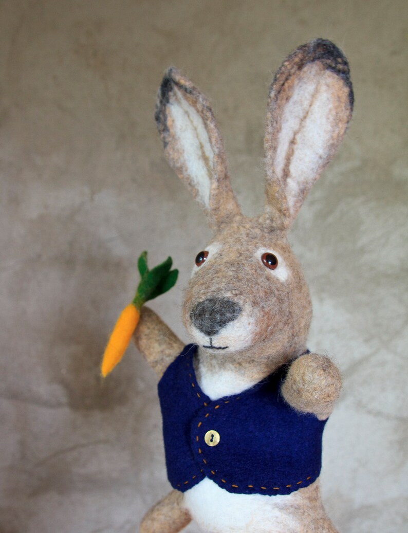 Bunny Easter Bunny hand puppet wet felted animal hand Etsy