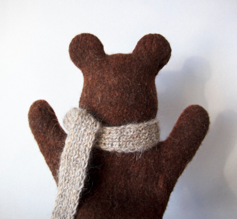 Bear brown bear hand puppet wet felted animal hand puppet. Etsy