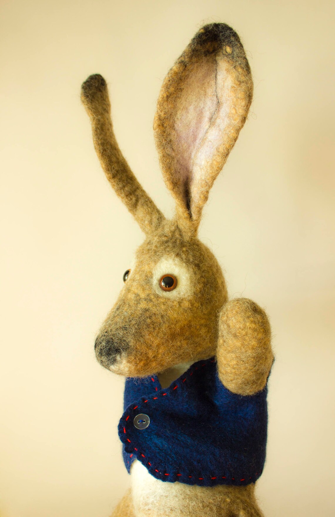 Bunny Easter Bunny hand puppet wet felted animal hand Etsy