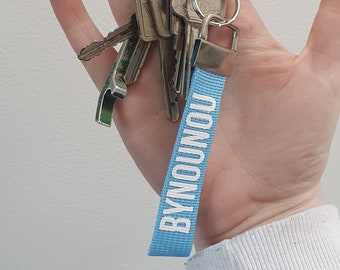 Personalized Keychain Cord | With handle | Bag hanger with name | custom-made |