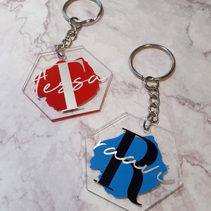 Personalisierter Schlüsselanhänger Plexiglas | Schlüsselanhänger mit Namen | Benutzerdefiniertes Geschenk | Taschenanhänger Geschenk