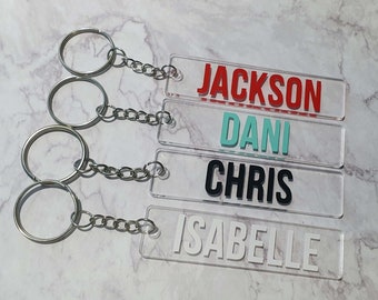 Keychain plexiglass with name | Your own name | Custom Gift | Bag Pendant Gift | nice pendant | Personalized | Customized