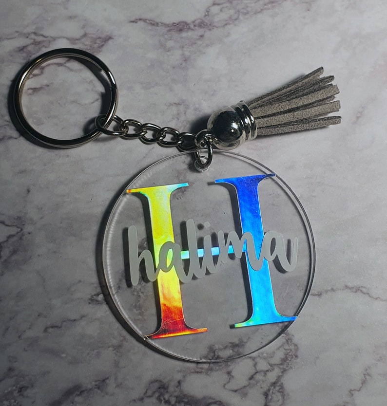 Porte-clés plexiglas personnalisé porte-clés avec nom Cadeau personnalisé Sac pendentif Cadeau image 7