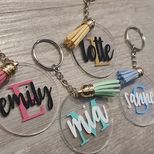 Personalisierter Schlüsselanhänger Plexiglas | Schlüsselanhänger mit Namen | Benutzerdefiniertes Geschenk | Taschenanhänger Geschenk