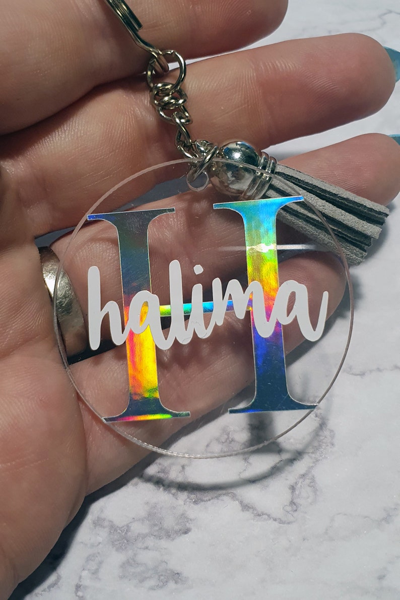 Porte-clés plexiglas personnalisé porte-clés avec nom Cadeau personnalisé Sac pendentif Cadeau image 6