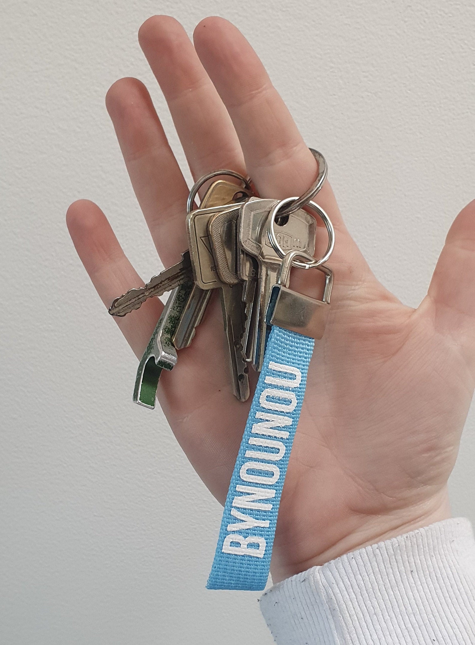 Personalized Keychain Cord With Handle Bag Hanger With Name Custommade