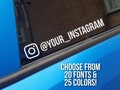 Custom Instagram name sticker | contour cut username decal | handle tag for car or window product logo
