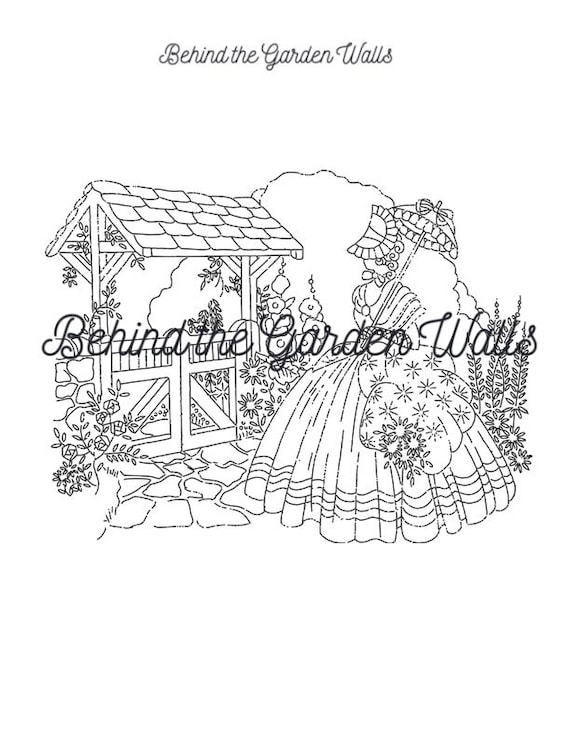 Hand Embroidery Vintage PDF Pattern Crinoline Lady Embroidery Printable  Embroidery Patterns Embroidery Pattern PDF