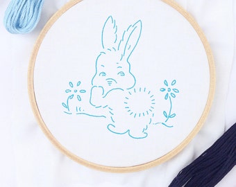 Nursery Set of Hand Embroidery Patterns Vintage Hand Embroidery Designs Printable PDF File of Retro Animals for the New Baby
