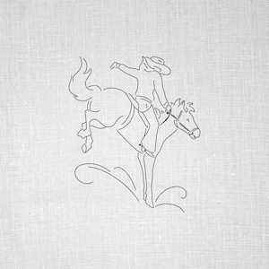 Bucking Bronco Hand Embroidery Pattern, Vintage Embroidery Design, Cowboy Pattern, Cowboy Quilt, Rodeo Cowboy, Embroidery Pattern, PDF