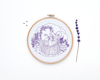 Hand Embroidery Vintage PDF Pattern Crinoline Lady Embroidery Printable Embroidery Patterns Embroidery Pattern PDF