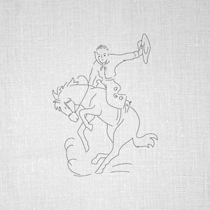 Cowboy Hand Embroidery Pattern, Bronco Embroidery Design, Embroidery Wall Art, Cowboy Quilt Embroidery, Gift, Home Decor, Vintage Pattern