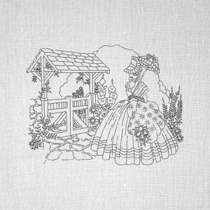 Hand Embroidery Vintage PDF Pattern Crinoline Lady Embroidery Printable Embroidery Patterns Embroidery Pattern PDF