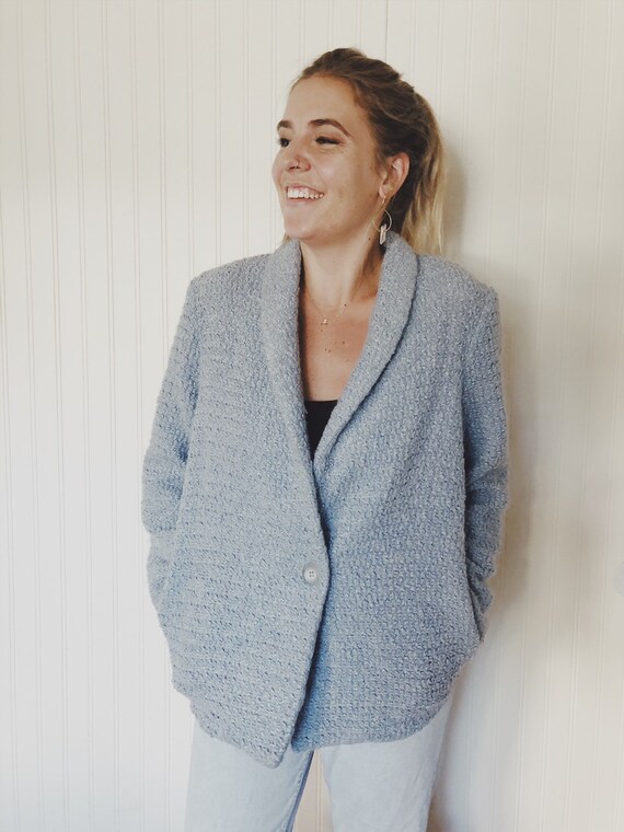 womens baby blue jacket