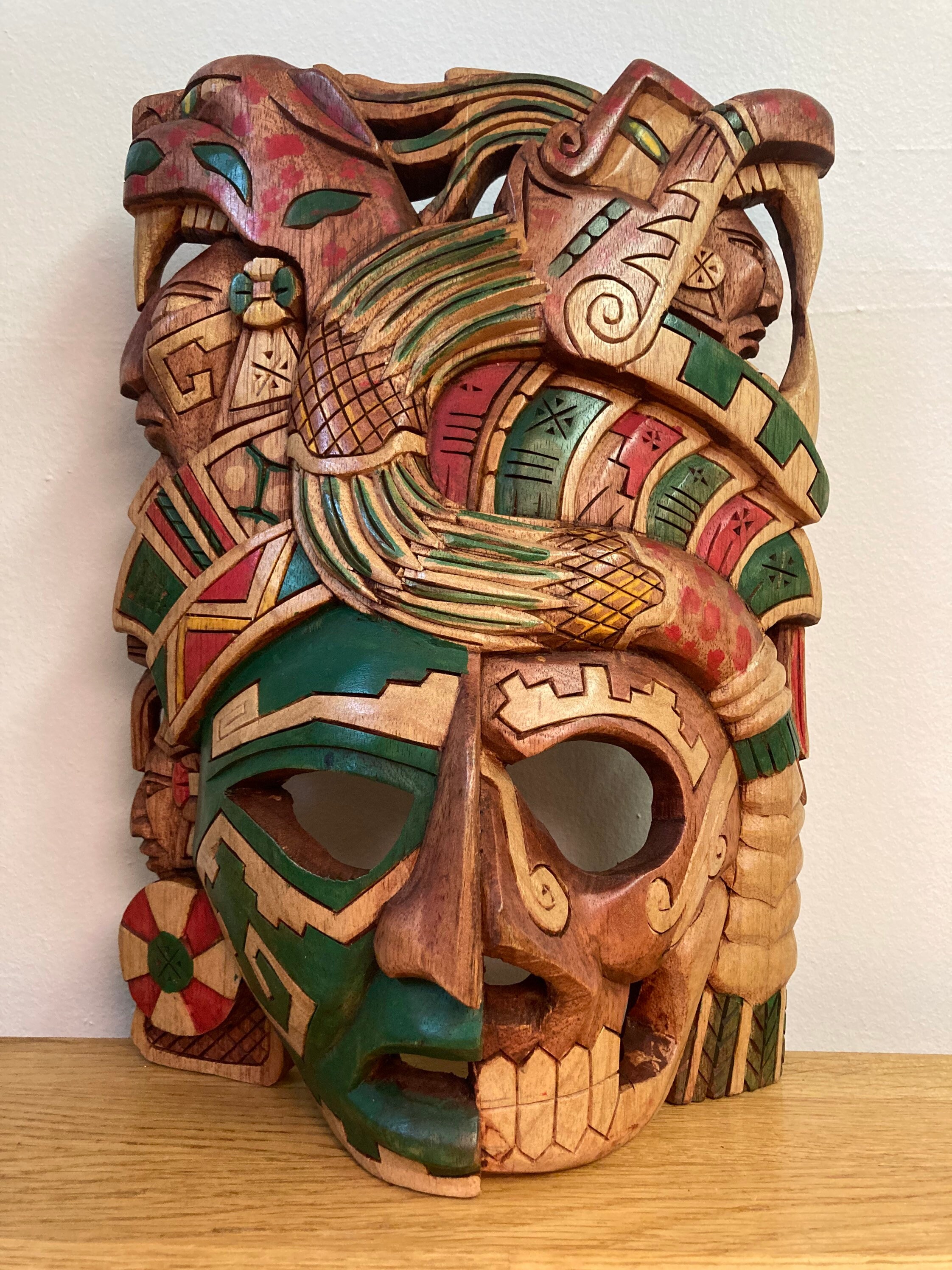 メキシコ直輸入！】ジャガーの木彫りのマスク