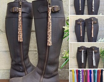 leather boots with tassels