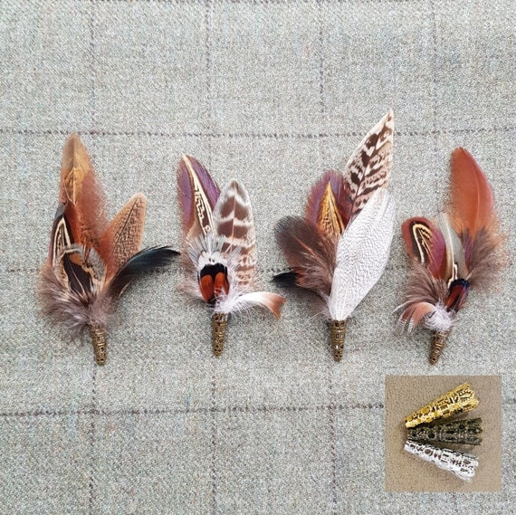 Pheasant feather hotsell brooch