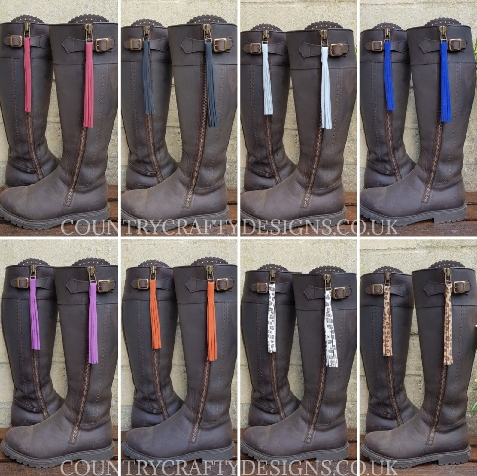 work boots with tassels
