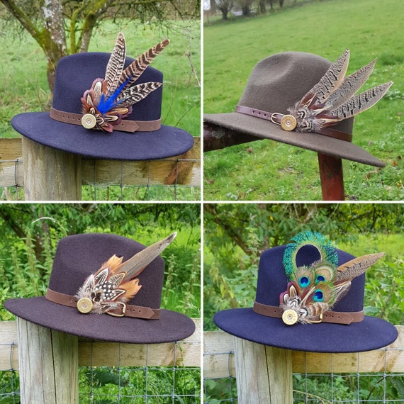 Pheasant feather deals brooch