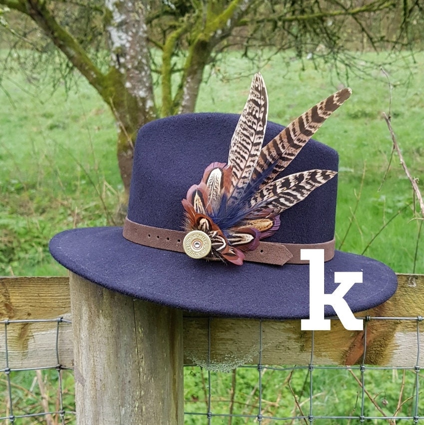Large Pheasant Feather Brooch Hat Pin Country Wear Etsy UK