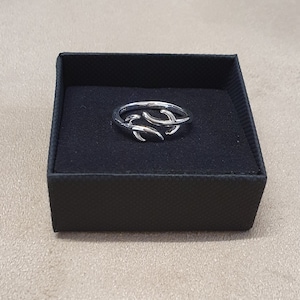 Antler ring silver. Adjustable. comes boxed