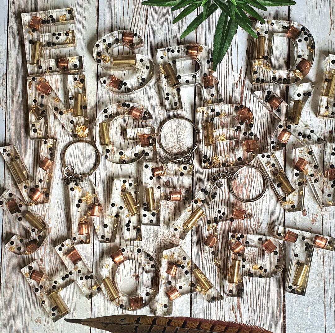 Useful Key Rings Hunting/shooting Themed Letter Keyrings With Used Components and ...