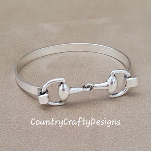 Snaffle Bit Cuff Bracelet silver, perfect Equestrian gift. Comes boxed