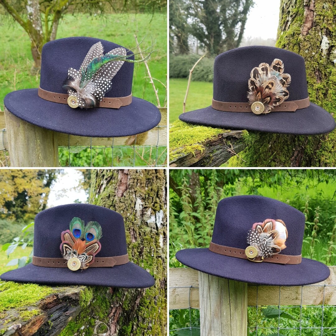 Medium Pheasant Feather Brooch Hat Pin Country Wear Etsy UK