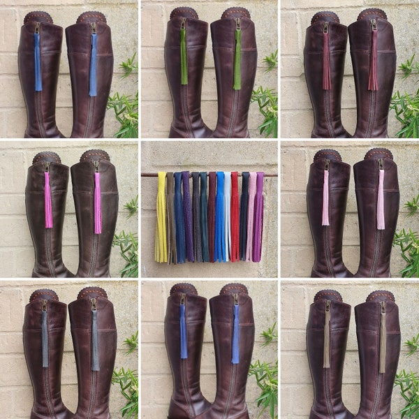 Premium leather Boot tassels perfect for boots & bag fit Fairfax Favor Rydale Spanish riding boots and others