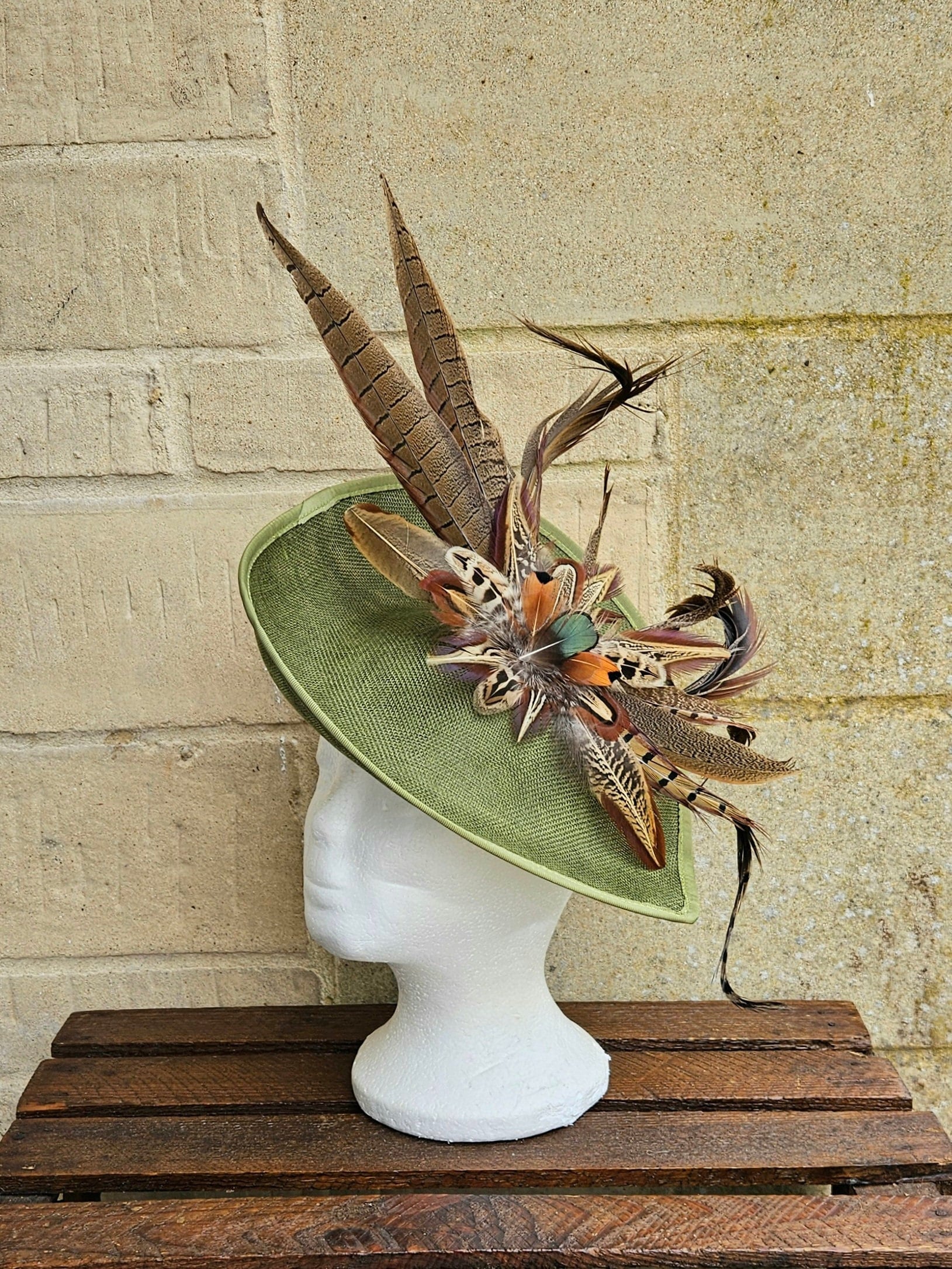 Green and Gold Fascinator - Etsy UK