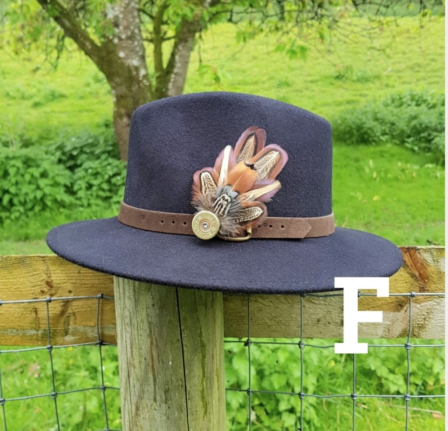 Medium Pheasant Feather Brooch Hat Pin Country Wear Etsy UK