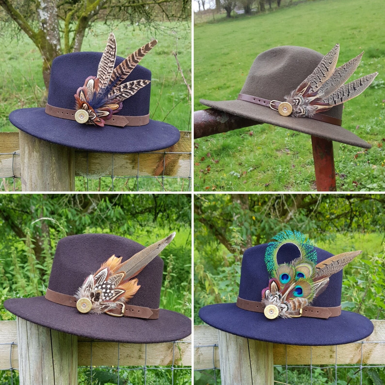 Large Pheasant Feather Brooch Hat Pin Country Wear Etsy UK