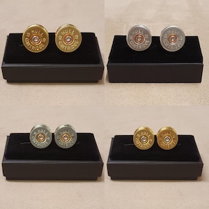 Hunting/ shooting themed cufflinks Gold or Silver, shooting gifts, wedding gifts. boxed