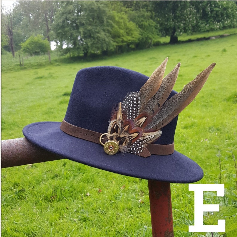 Extra Large Pheasant feather hat pin country wear E