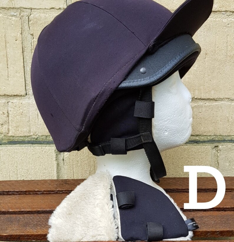 Waxed riding hat ear muffs warmers brown and beige sherpa Etsy