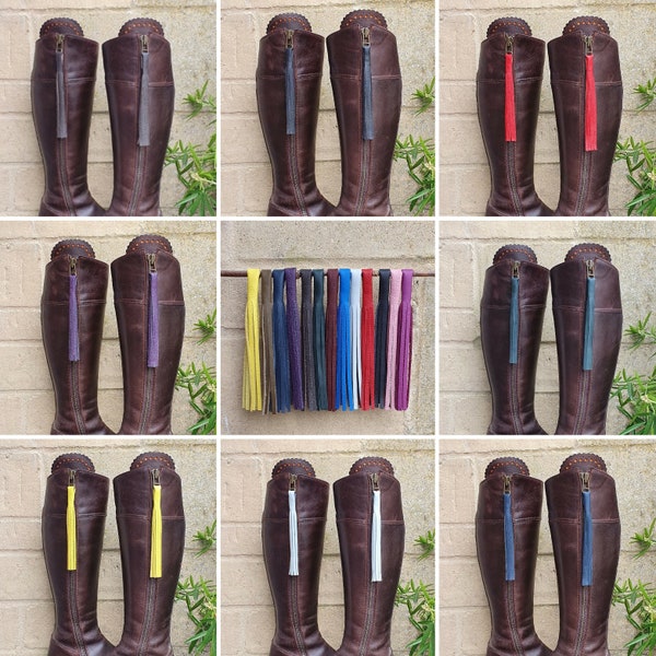 Premium leather Boot tassels perfect for boots & bag fit Fairfax Favor Rydale Spanish riding boots and others