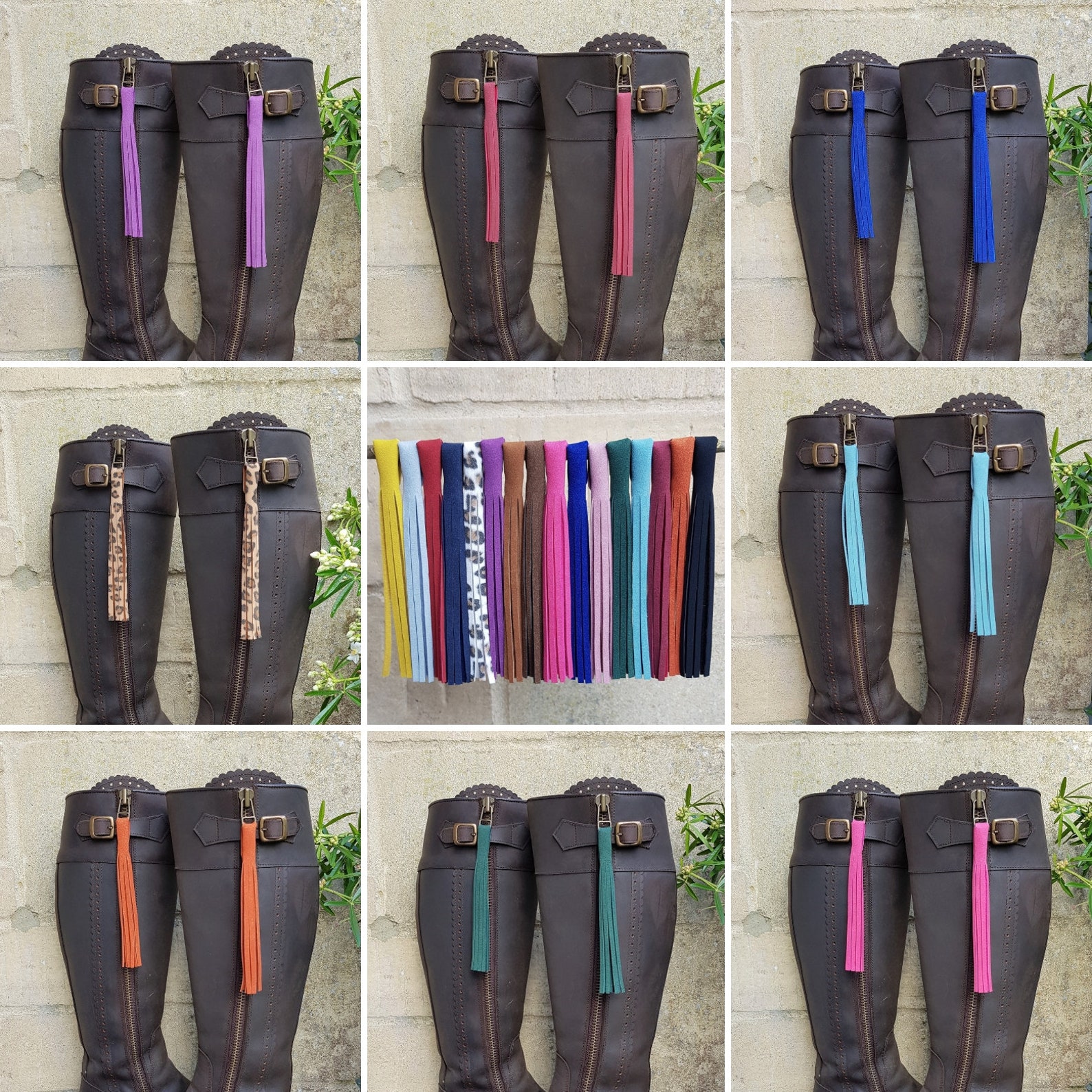 leather boot tassels