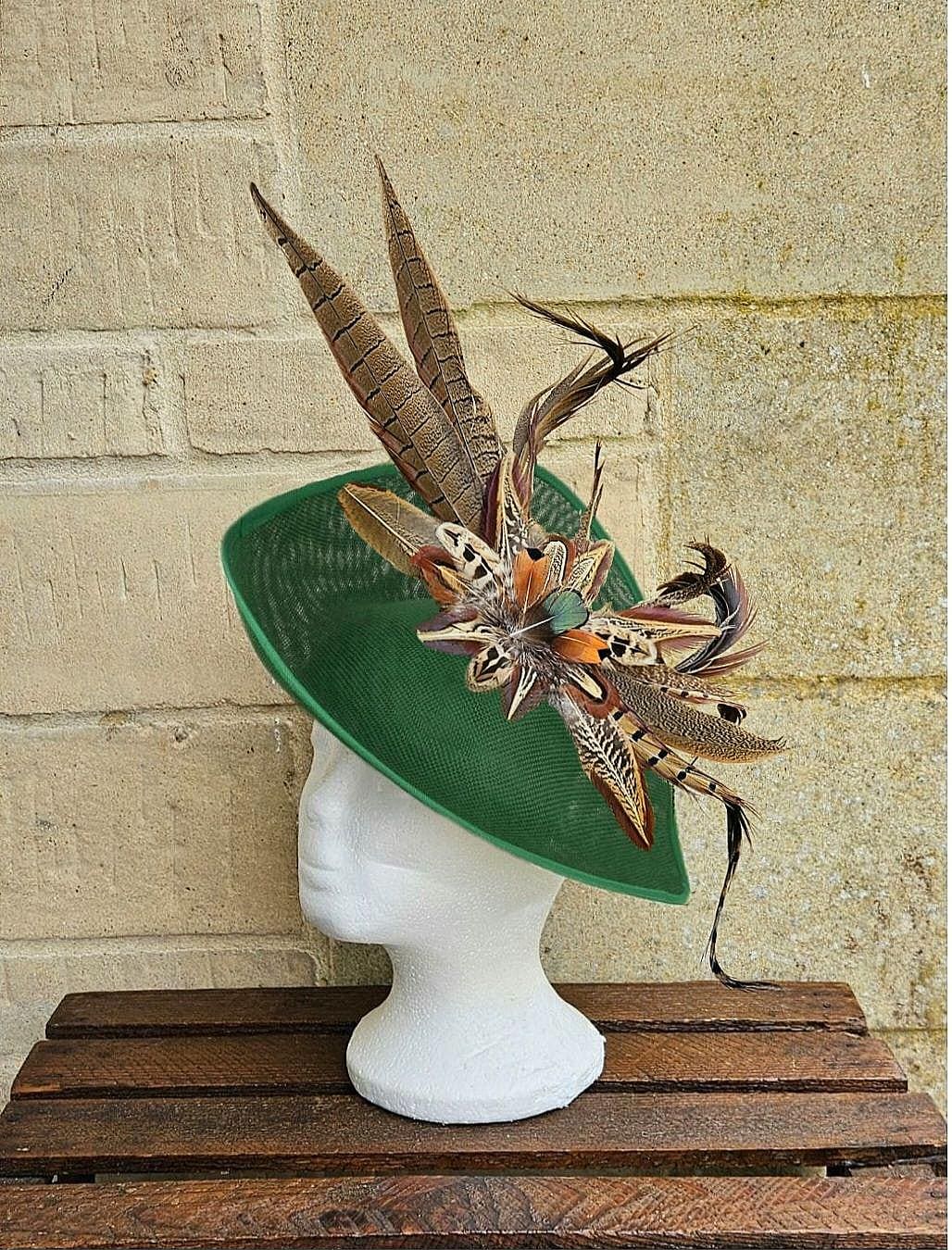 Forest Green Fascinator - Etsy display picture 3