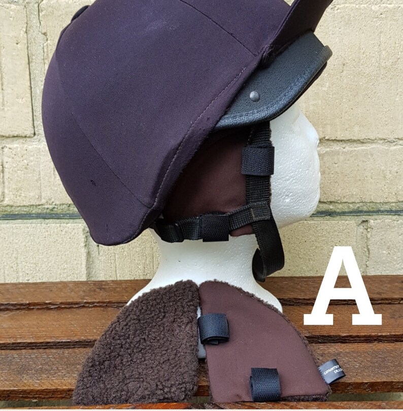 Waxed riding hat ear muffs warmers brown and beige sherpa Etsy